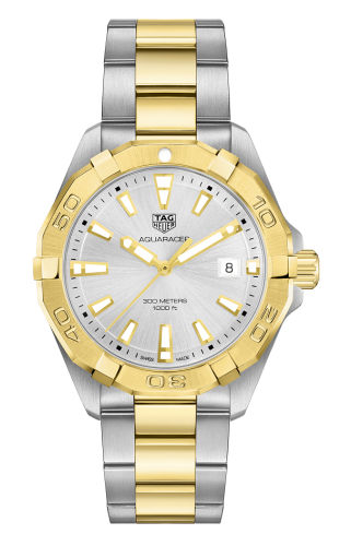 TAG Heuer Aquaracer 300M Quartz 41 Stainless Steel / Yellow Gold / Silver / Bracelet